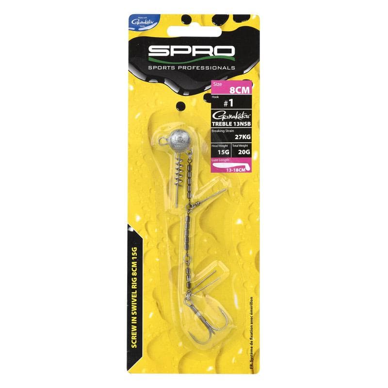 Spro Screw In Swivel Rig 8cm 7g Haak 1 - foto 3