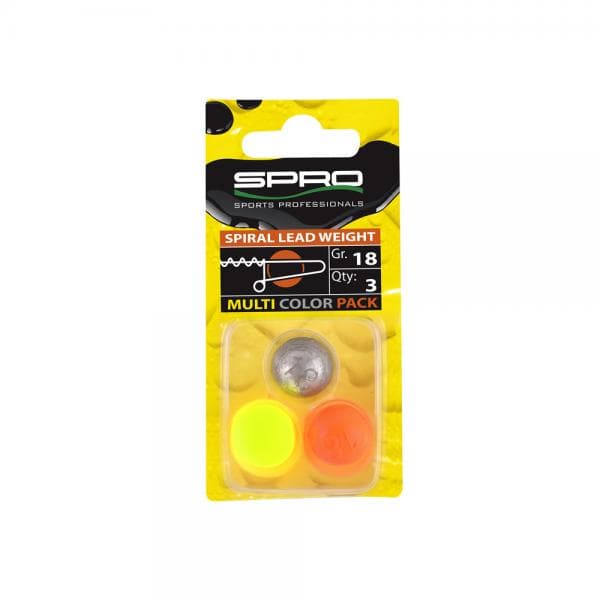 Spro Spiral Lead Weight Multi Color 3st 14gr
