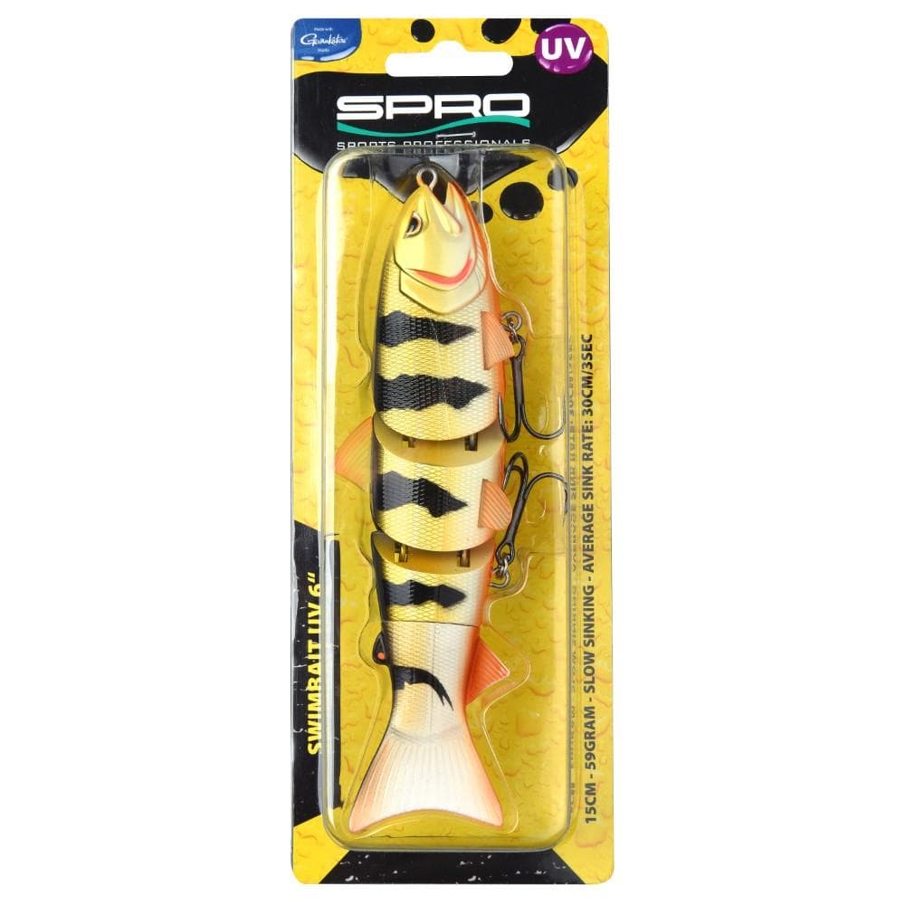 Spro Swimbait 6'' UV Slow Sinking Gold Perch - foto 2
