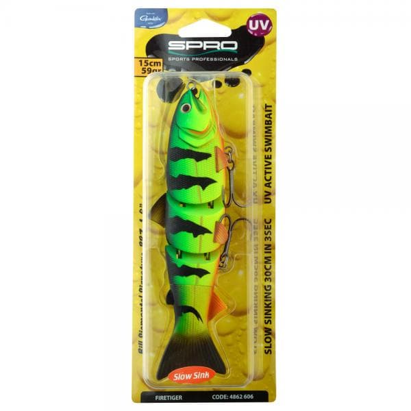 Spro Swimbait BBZ-1 6'' UV Slow Sinking Firetiger - foto 2