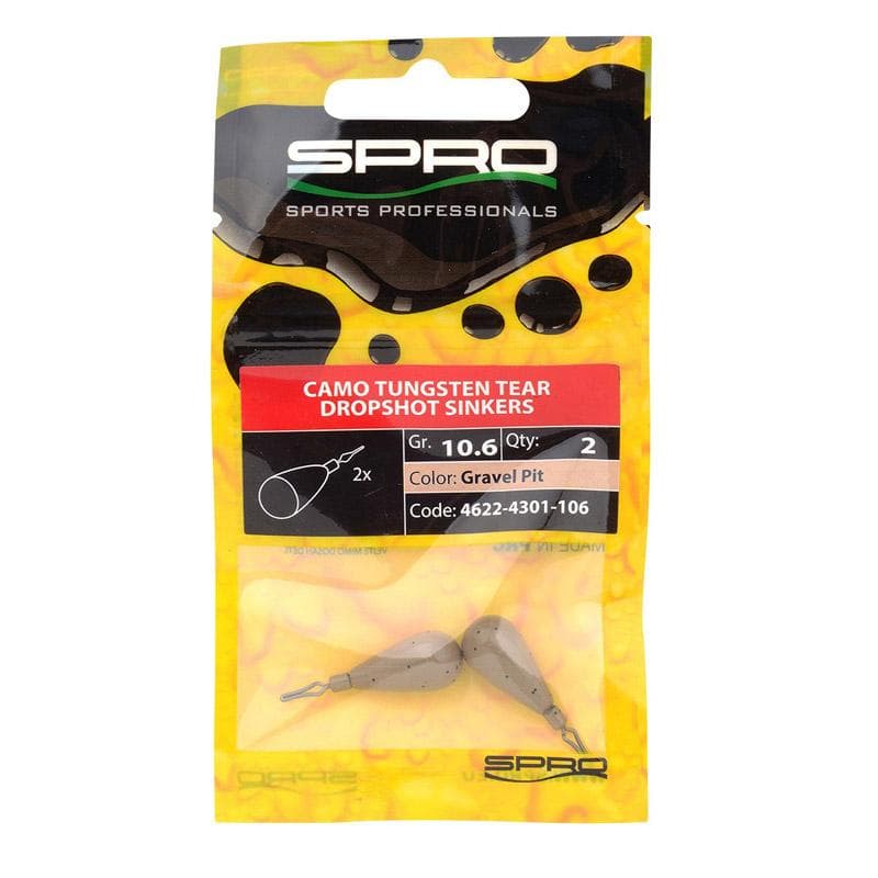 Spro Tungsten Camo Tear Drop Weights Gravel Pit 10.6g - foto 2