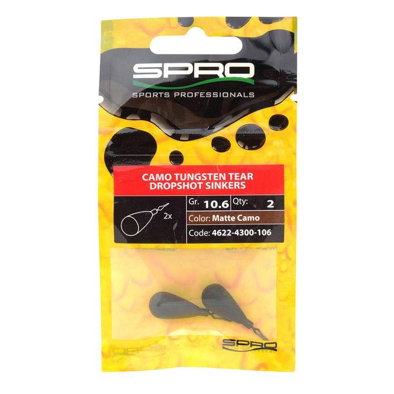 Spro Tungsten Camo Tear Drop Weights Matte Camo 7.2g - foto 2