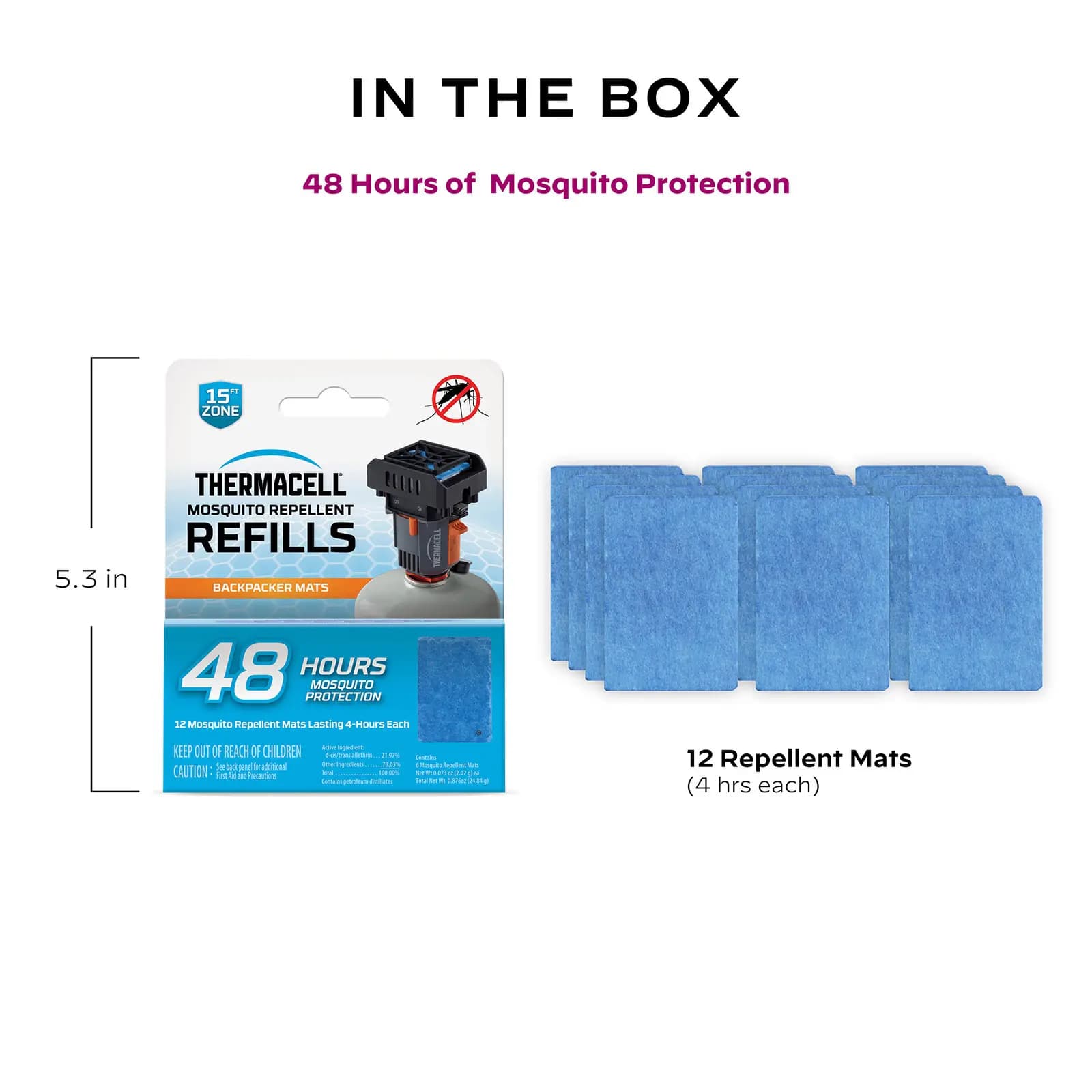 Thermacell Backpacker Navulverpakking 12x 4 uur (nieuwe werkzame stof)