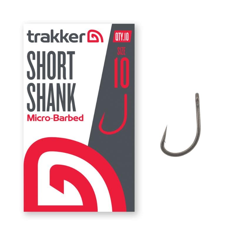 Trakker Short Shank Hooks Size 10 Barbed