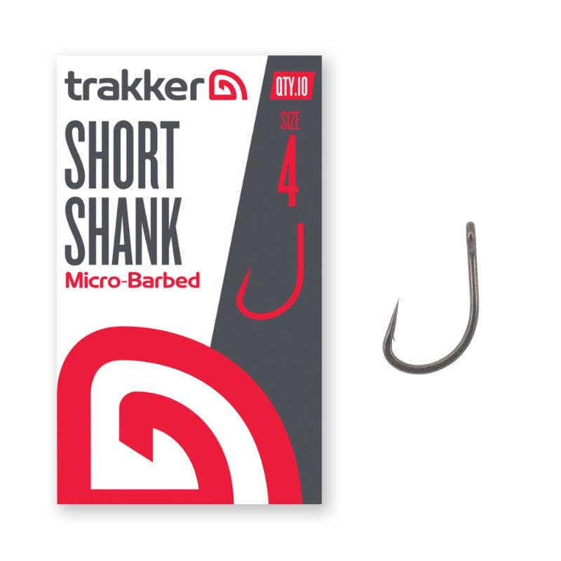 Trakker Short Shank Hooks Size 4 Barbed