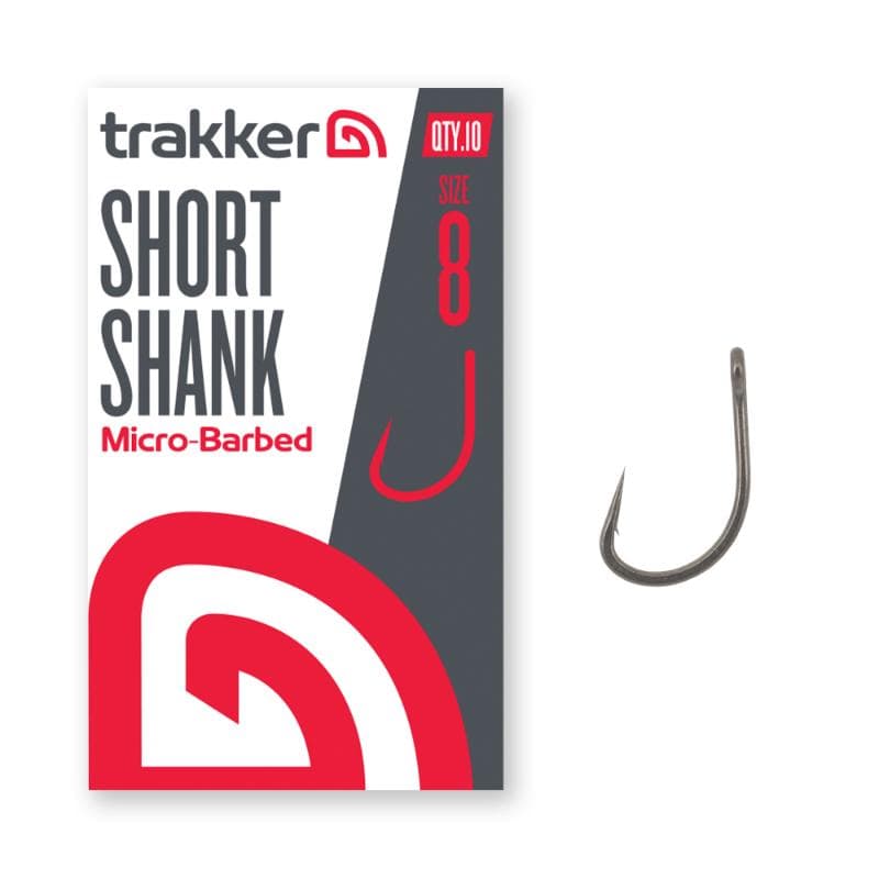 Trakker Short Shank Hooks Size 8 Barbed