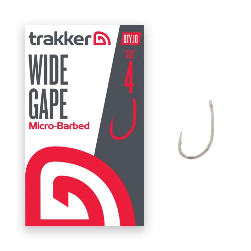 Trakker Wide Gape Hooks Size 4 Barbed