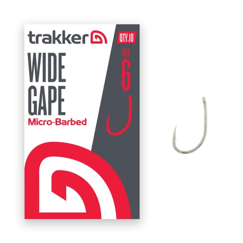Trakker Wide Gape Hooks Size 6 Barbed