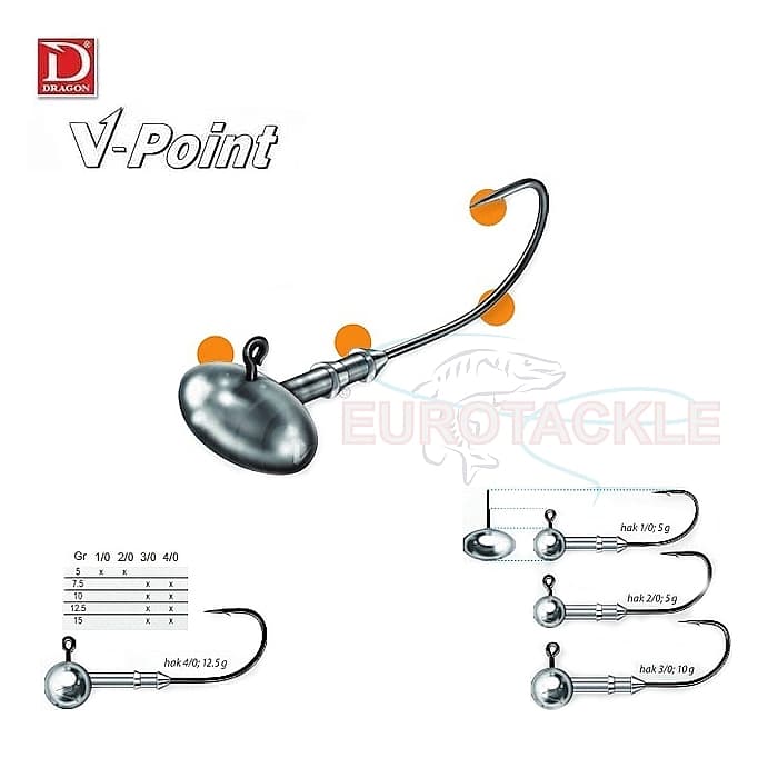 V-Point Loodkop Football 4/0 7.5gr/3st