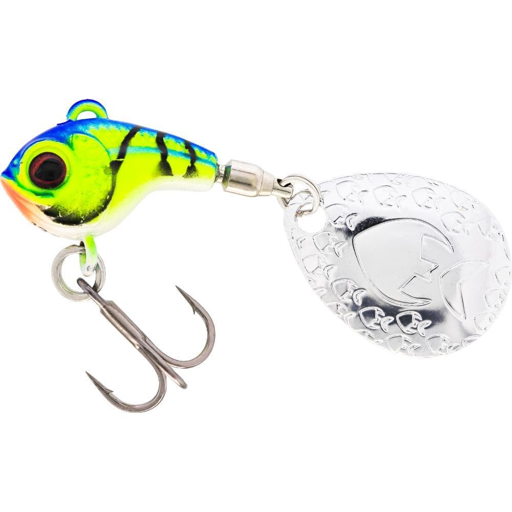 Westin DropBite Tungsten Spin Tail Jig 2cm 13g Chartreuse Blue Craw