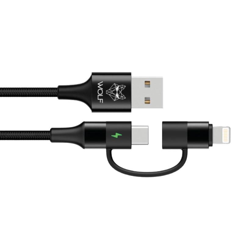 Wolf Powertech 2 in 1 Charging Cable
