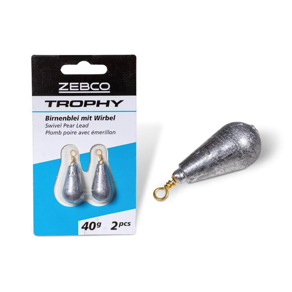Zebco Trophy Swivel Pear Lead 30g 2 Stuks
